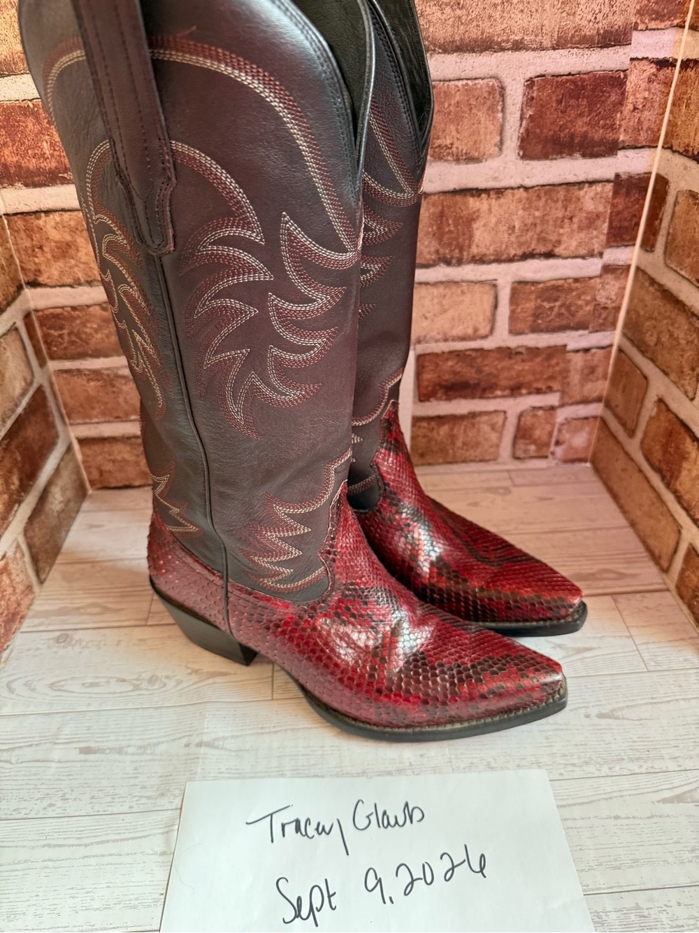 Tecovas burgundy phython annie